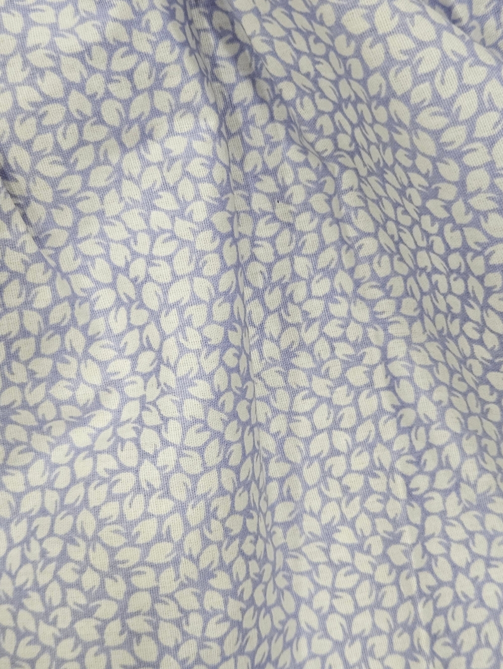VTG Laura Ashley Blue White Micro Floral Leaves Queen Bedskirt 80s 90s NWOT - Picture 5 of 10
